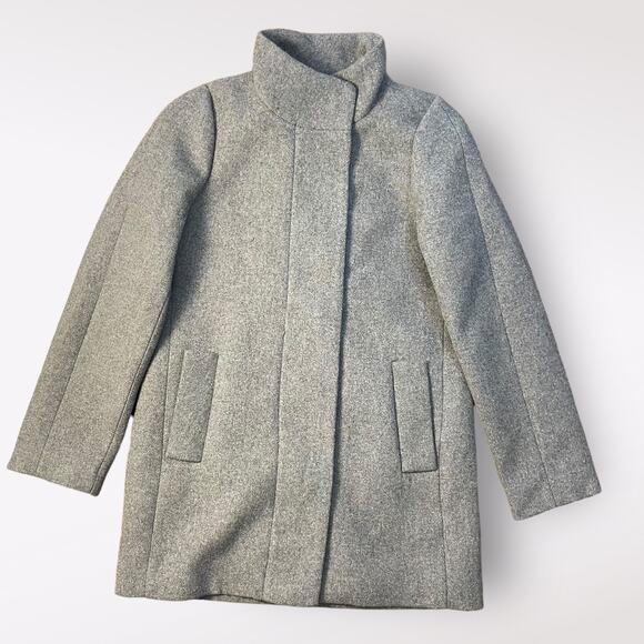 J.Crew‎ Mercantile Gray Wool City Coat NWT Size 2 - Picture 1 of 13